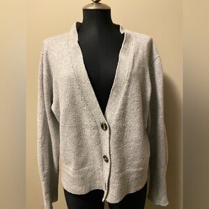 V neck 3 button grey cardigan. Womens medium